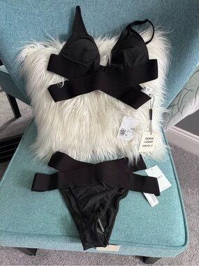 Herve Leger Forever 21 Black Bikini Set